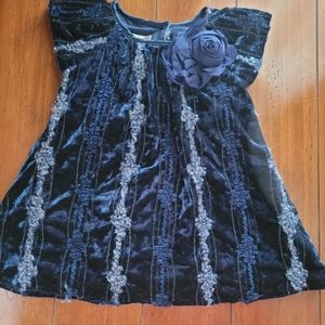 Girl's Blue Velvet 2T Dress